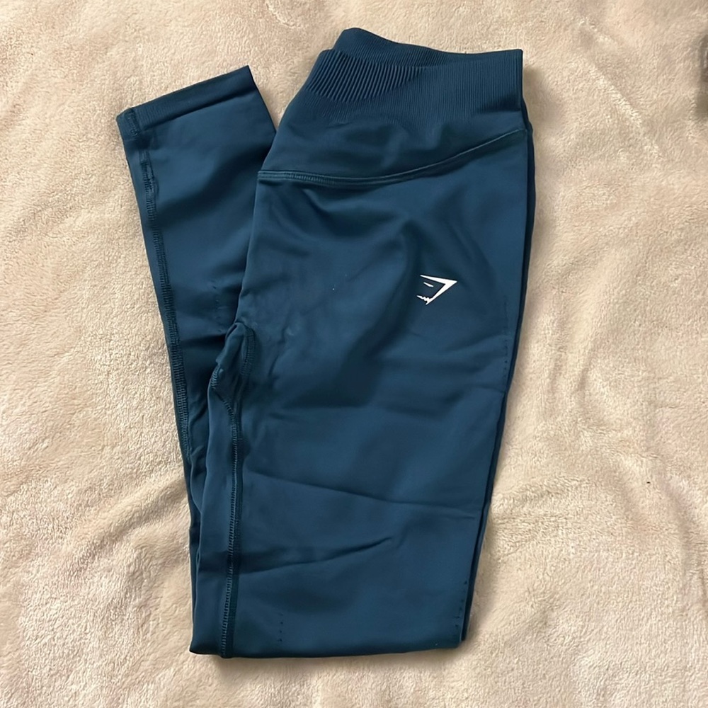Gymshark sweat seamless leggings size medium teal/green